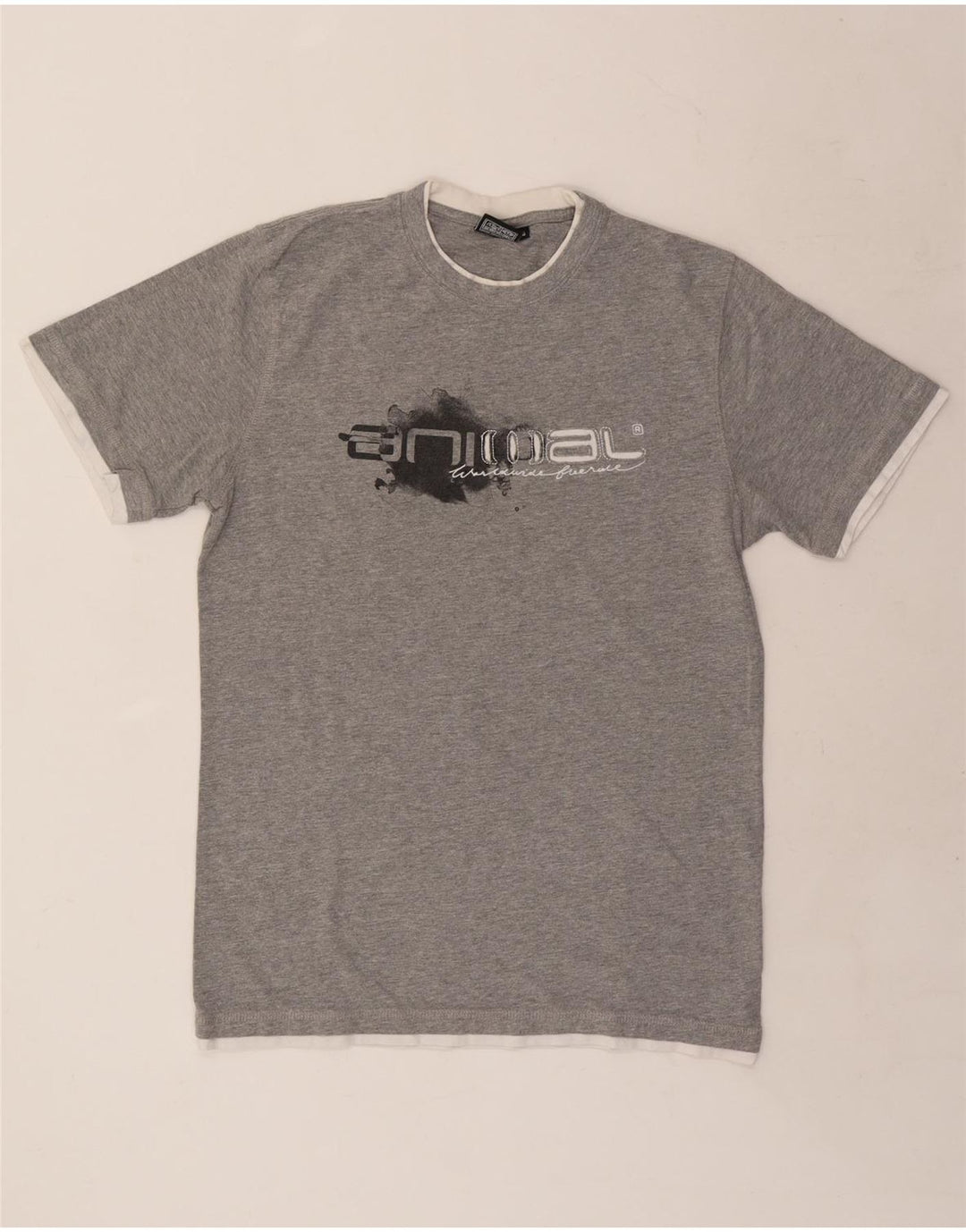 ANIMAL Muška majica kratkih rukava s grafičkim motivima, srednje sivi pamuk