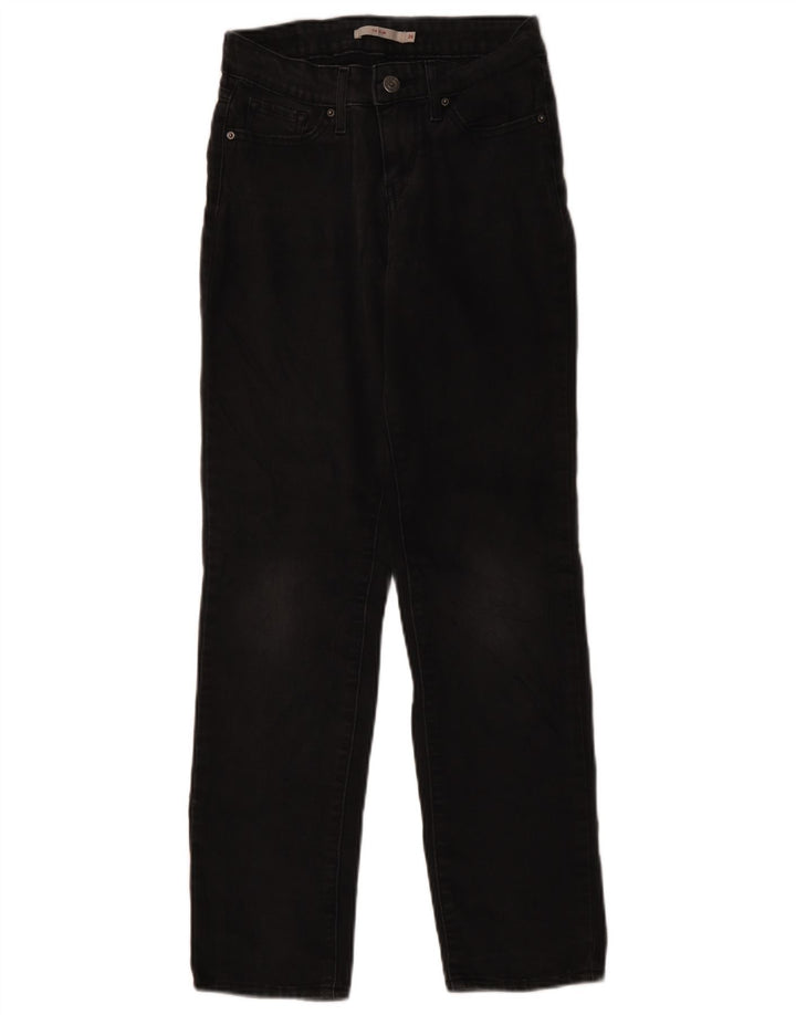 Levi's ženske 712 uske traperice W26 L29 crni pamuk