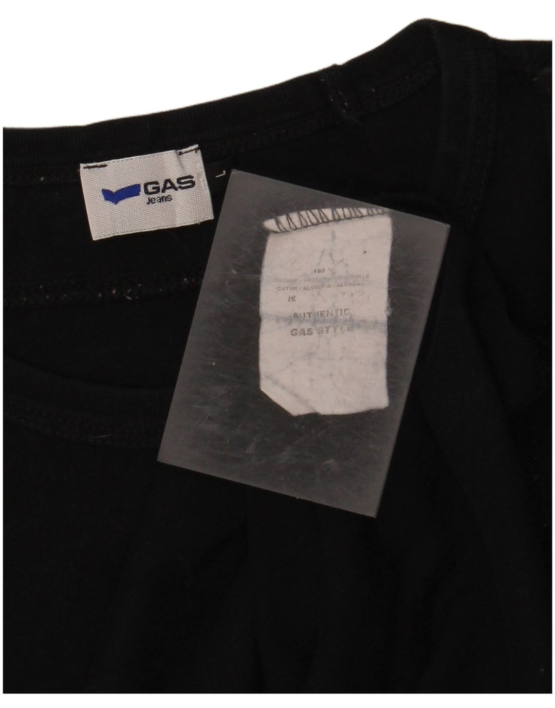 GAS Muška majica dugih rukava, veliki crni pamuk