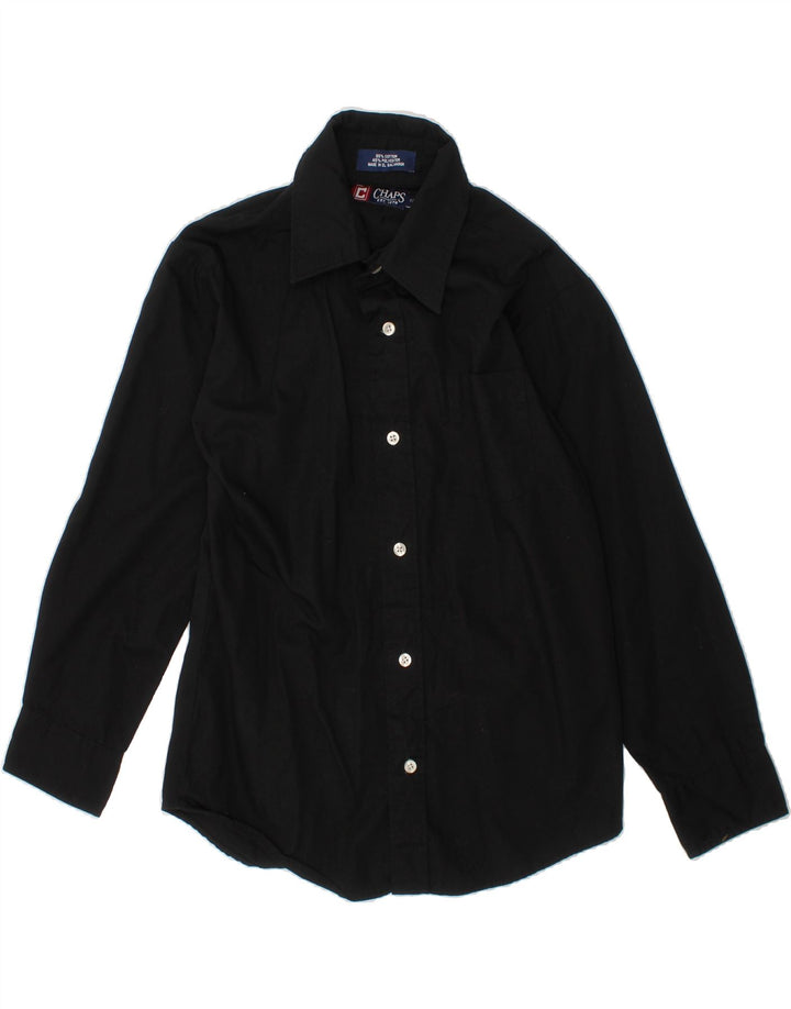 CHAPS Boys Shirt 9-10 Years Black Cotton Vintage Chaps and Second-Hand Chaps from Messina Hembry 