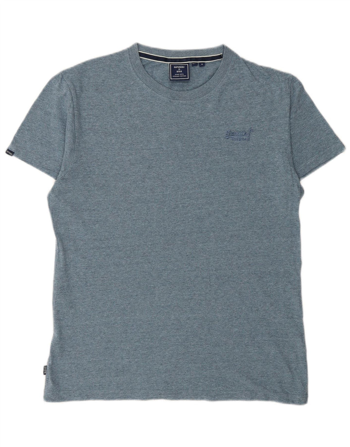 SUPERDRY Mens T-Shirt Top Small Blue Cotton