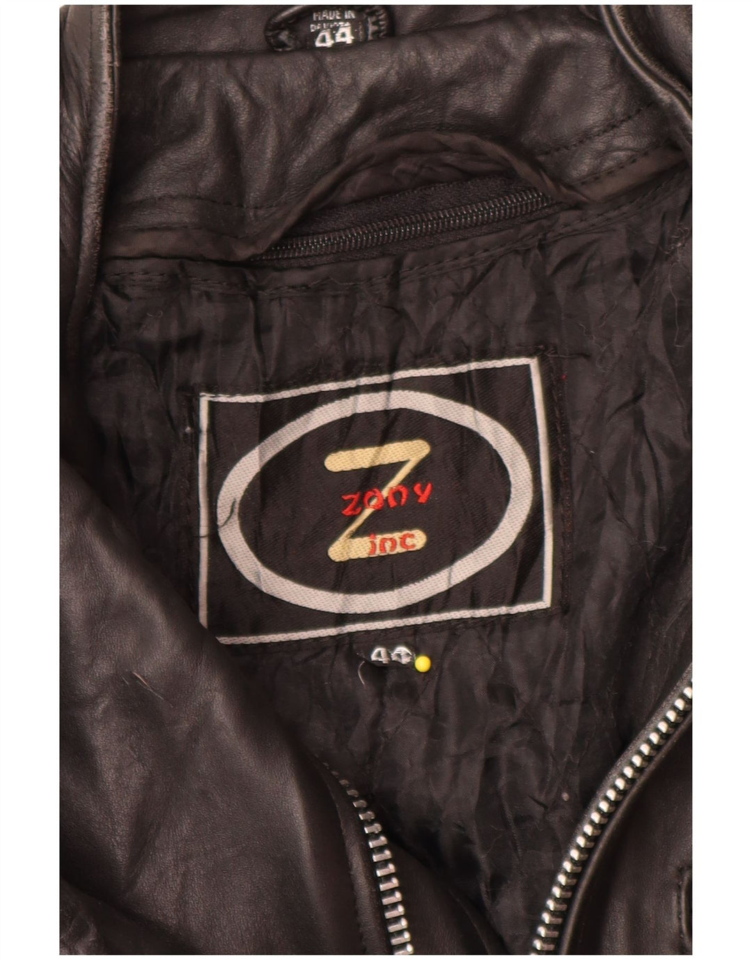 Vintage muška kožna jakna UK 44 2XL crna koža