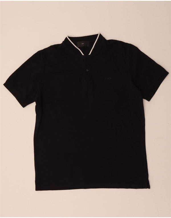 LIU JO Mens Polo Shirt Medium Black Cotton