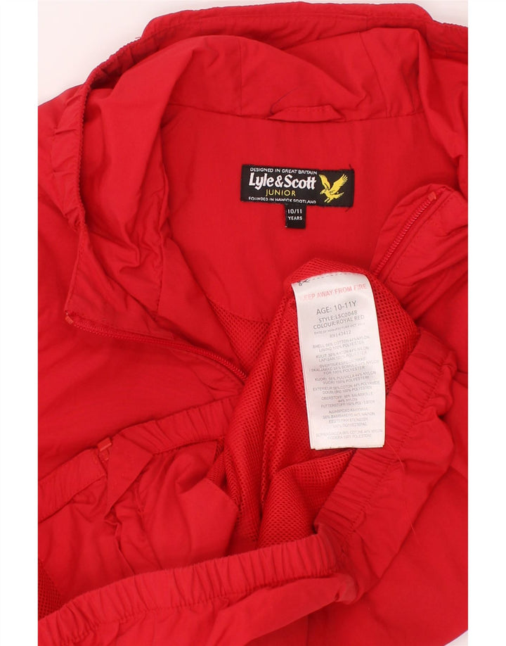 Lyle & Scott Boys kišna jakna s kapuljačom 10-11 godina crvena poliester