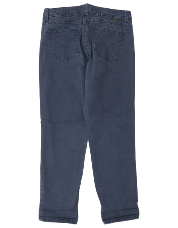 Calvin Klein ženske ravne ležerne hlače US 8 male W28 L26 tamnoplave