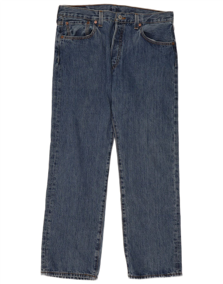 Levi's muške 501 ravne traperice W35 L30 plavi pamuk