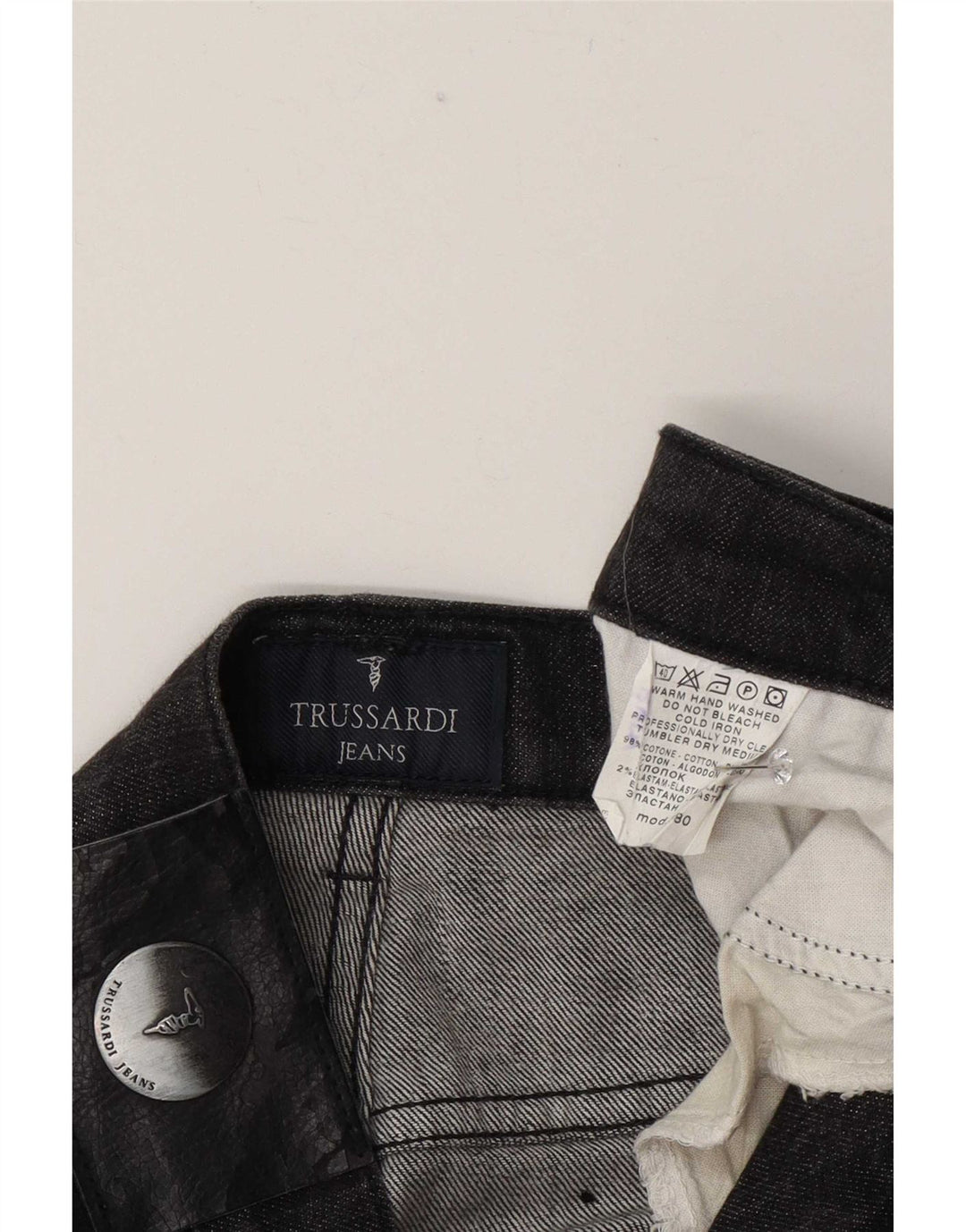 Trussardi muške ravne traperice W34 L33 sivi pamuk