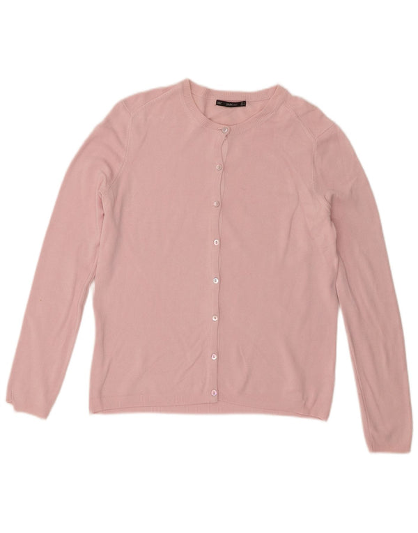Zara ženski kardigan pulover UK 12 srednje ružičasta