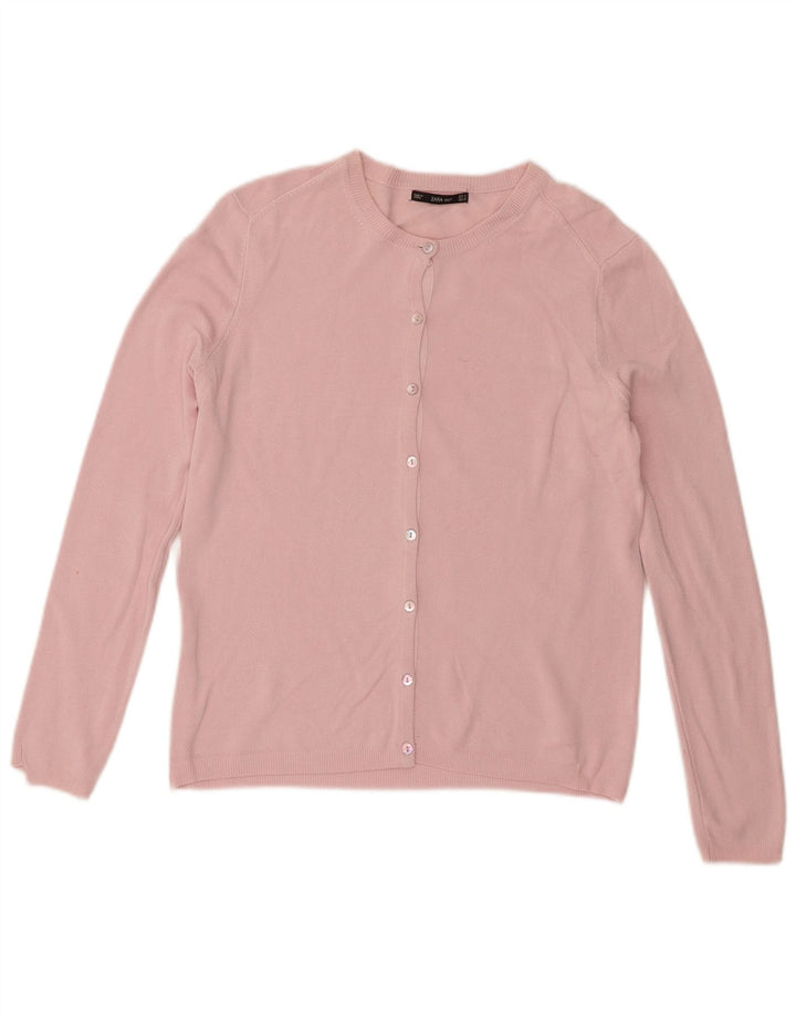 Zara ženski kardigan pulover UK 12 srednje ružičasta