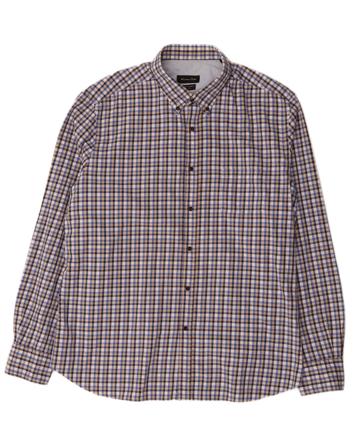 Massimo Dutti muška košulja 2XL plavi karirani