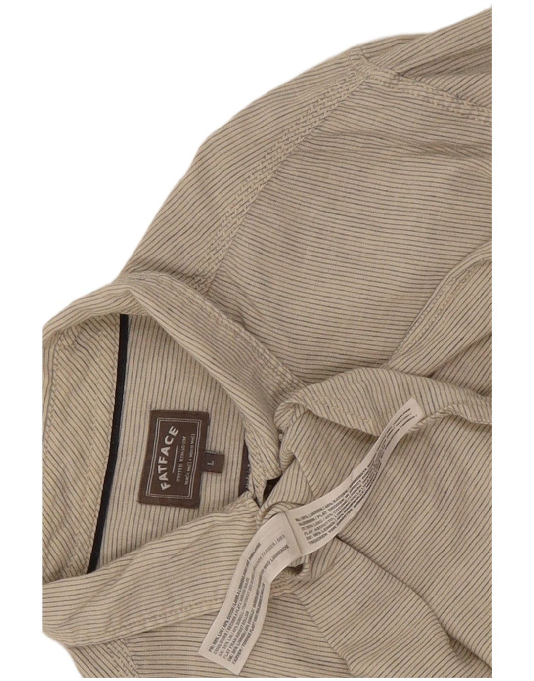 Fat Face Muška košulja Large Beige Pinstripe Lan