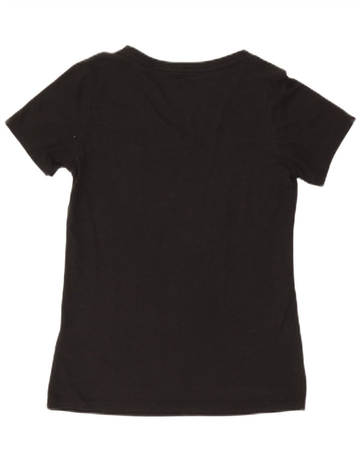 NIKE Ženska majica kratkih rukava atletskog kroja UK 10 Mala crna poliester