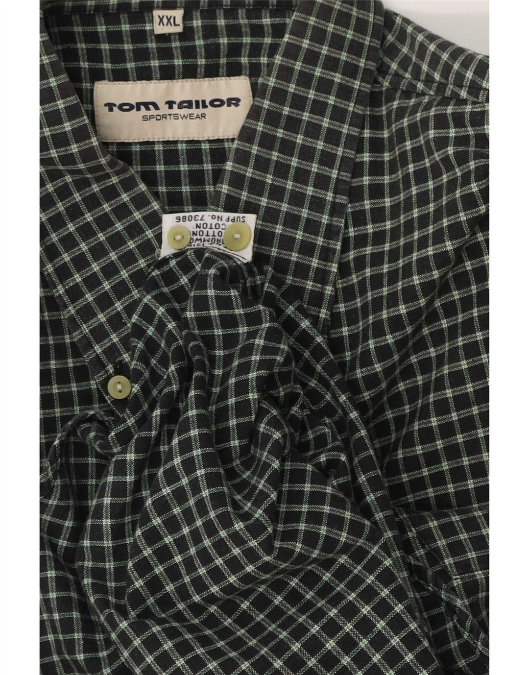 Tom Tailor muška košulja 2XL zeleni karirani pamuk