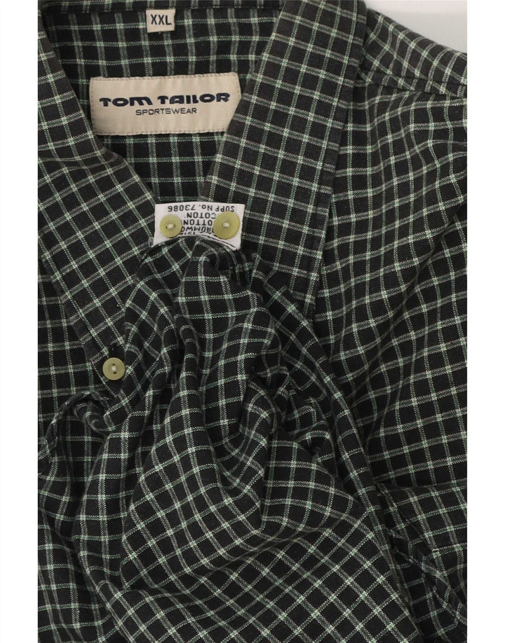 Tom Tailor muška košulja 2XL zeleni karirani pamuk
