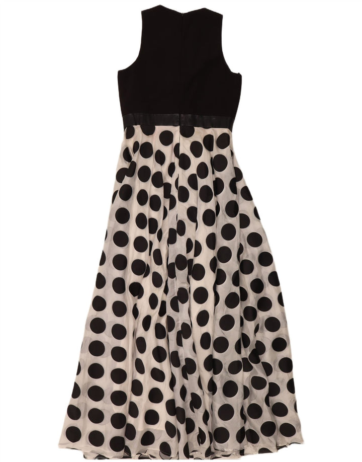 COAST ženska maksi haljina bez rukava UK 12 srednje bijele točkice od poliestera