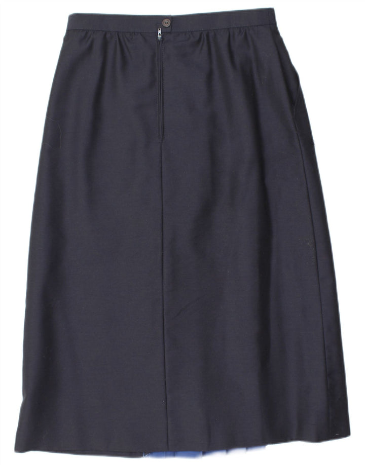 VINTAGE ženska suknja A-kroja visokog struka EU 38 srednje veličine W28 tamnoplava