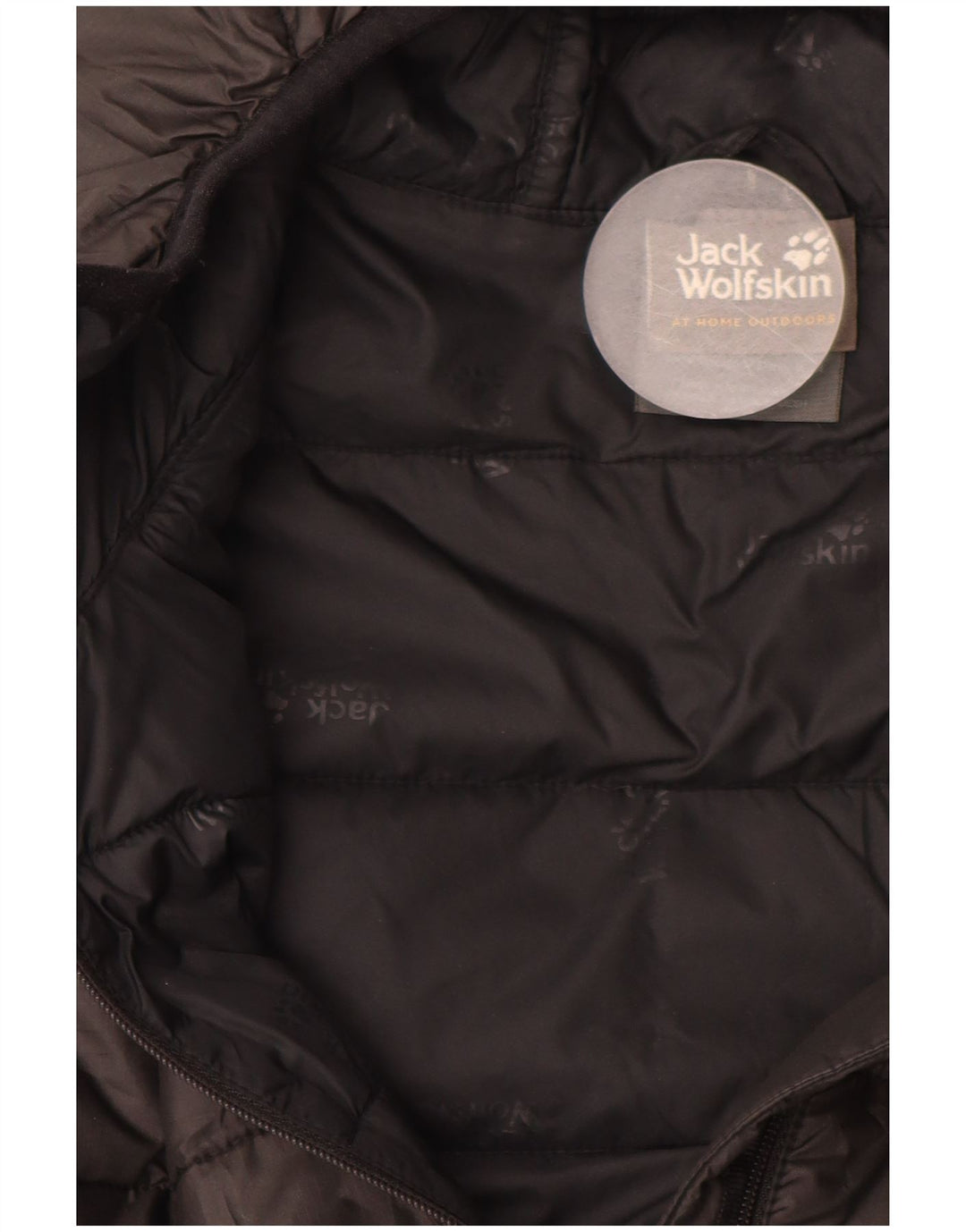 JACK WOLFSKIN Muška podstavljena jakna s kapuljačom UK 34 Mala crna poliester