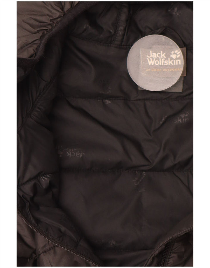 JACK WOLFSKIN Muška podstavljena jakna s kapuljačom UK 34 Mala crna poliester