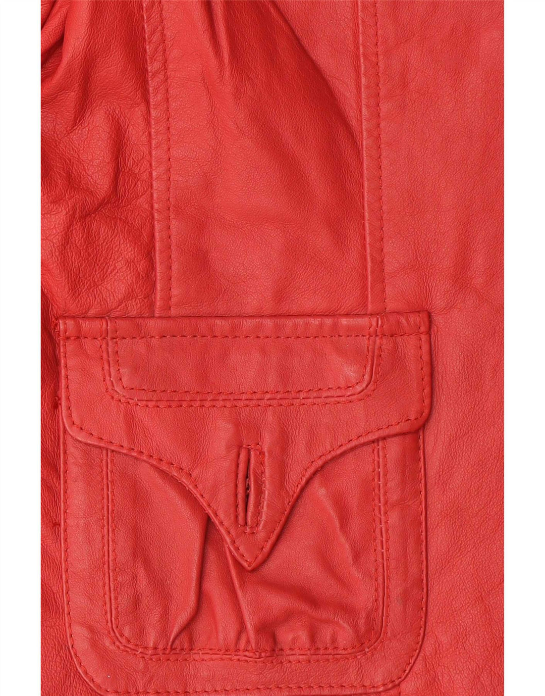 Vintage ženska kožna jakna sa 6 gumba IT 42 Medium Red