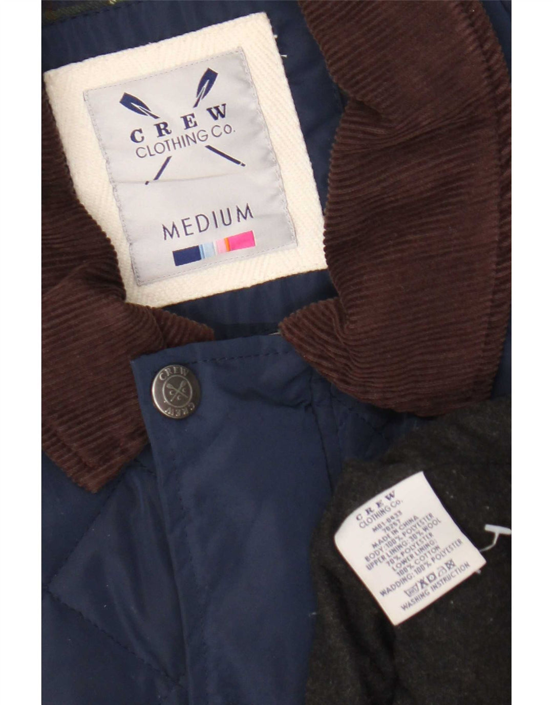 Crew Clothing Muška prošivena jakna UK 38 srednje tamnoplave boje