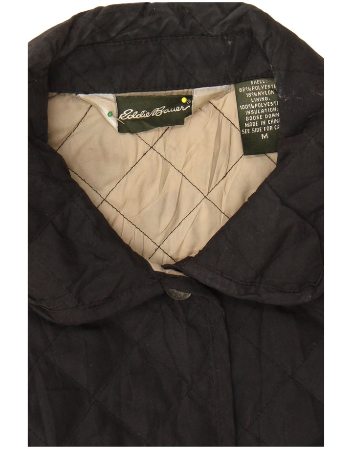 EDDIE BAUER Ženska prošivena jakna UK 12 Srednji crni poliester