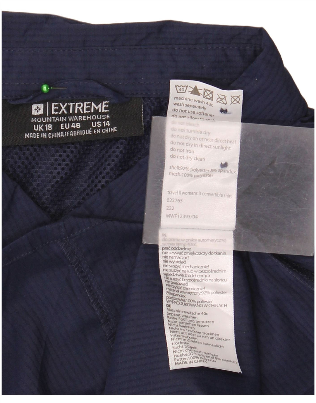Mountain Warehouse ženska košulja UK 18 XL tamnoplavi poliester