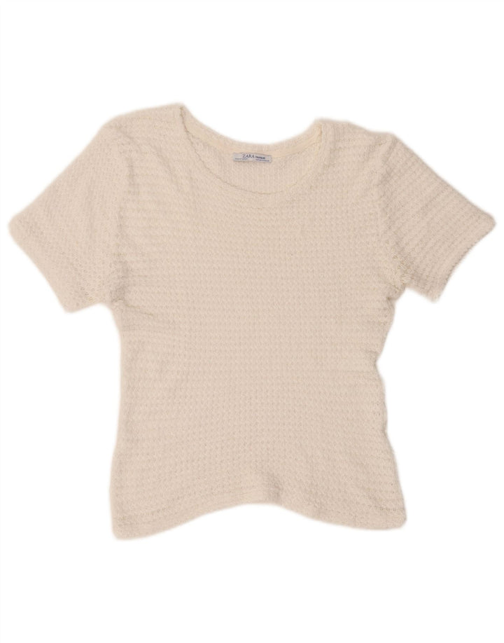Zara ženska pletena bluza Trafaluc UK 14 Srednje bijela