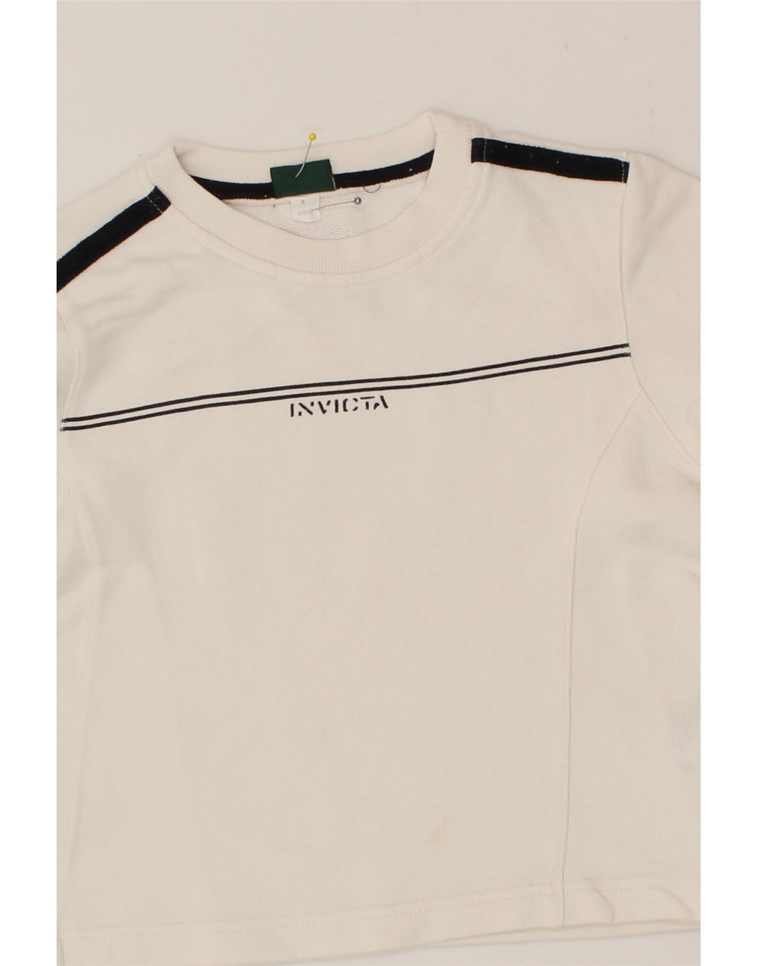 INVICTA Girls Top Long Sleeve 7-8 Years White Cotton Vintage Invicta and Second-Hand Invicta from Messina Hembry 