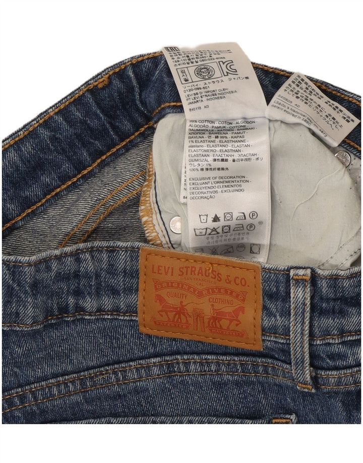 Levi's ženske 712 tanke traper kratke hlače W26 male plave boje pamuka