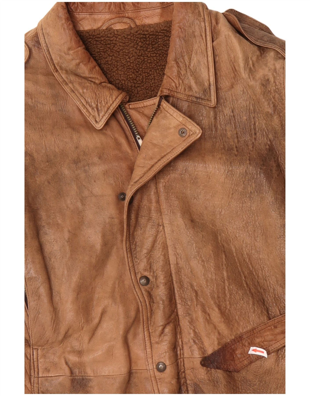 VINTAGE muška vojna kožna jakna UK 42 XL bež