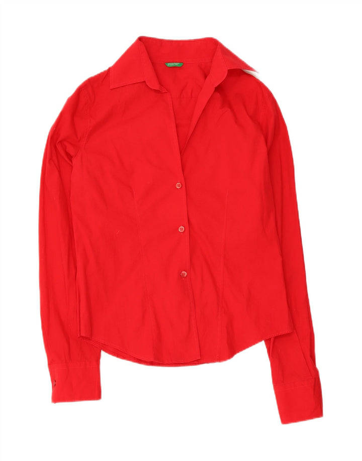 Benetton ženska košulja bluza UK 12 srednje crvena