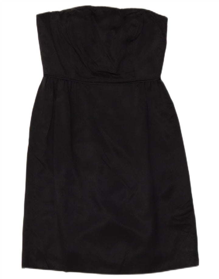 J. CREW Ženska mini haljina bez naramenica US 2 XS crna svila