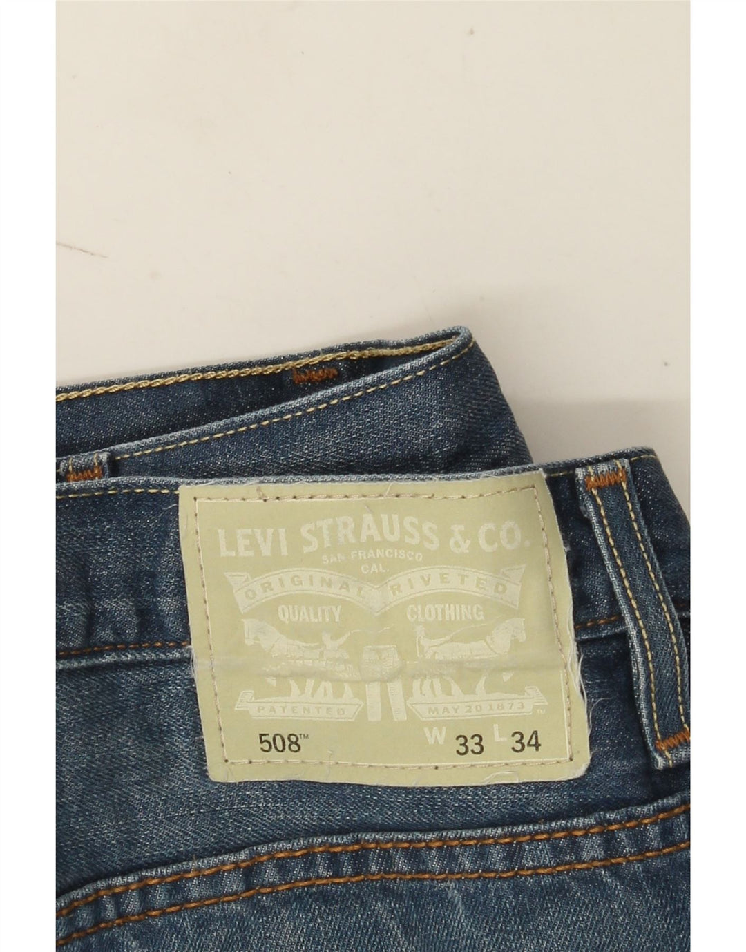 Levi's muške 508 uske traperice W33 L31 plavi pamuk