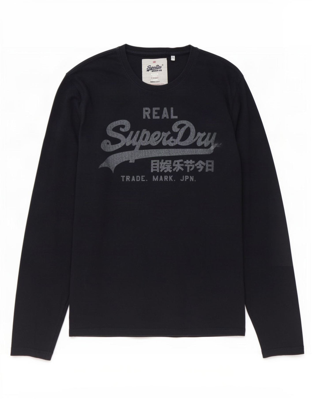 Superdry muška majica dugih rukava s grafikama, veliki tamnoplavi pamuk