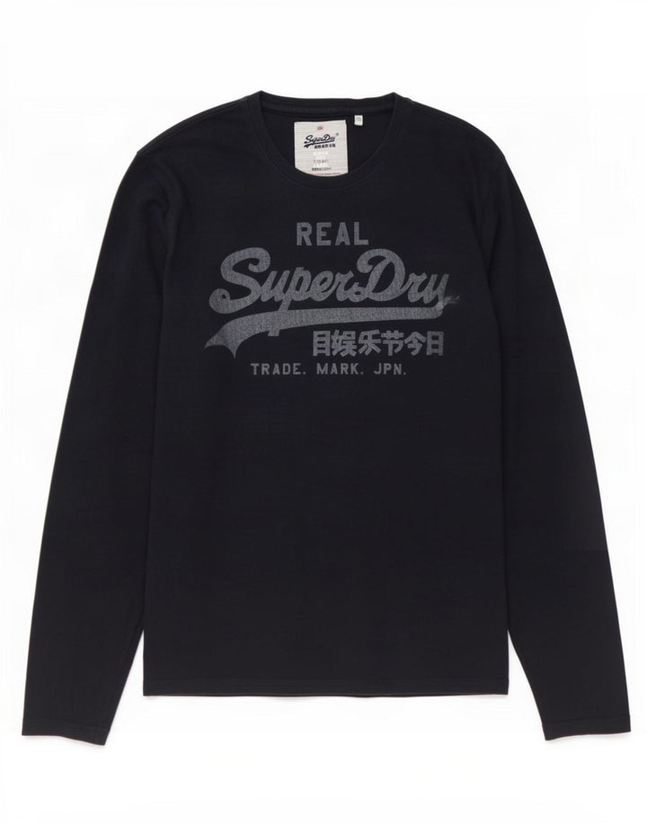 Superdry muška majica dugih rukava s grafikama, veliki tamnoplavi pamuk