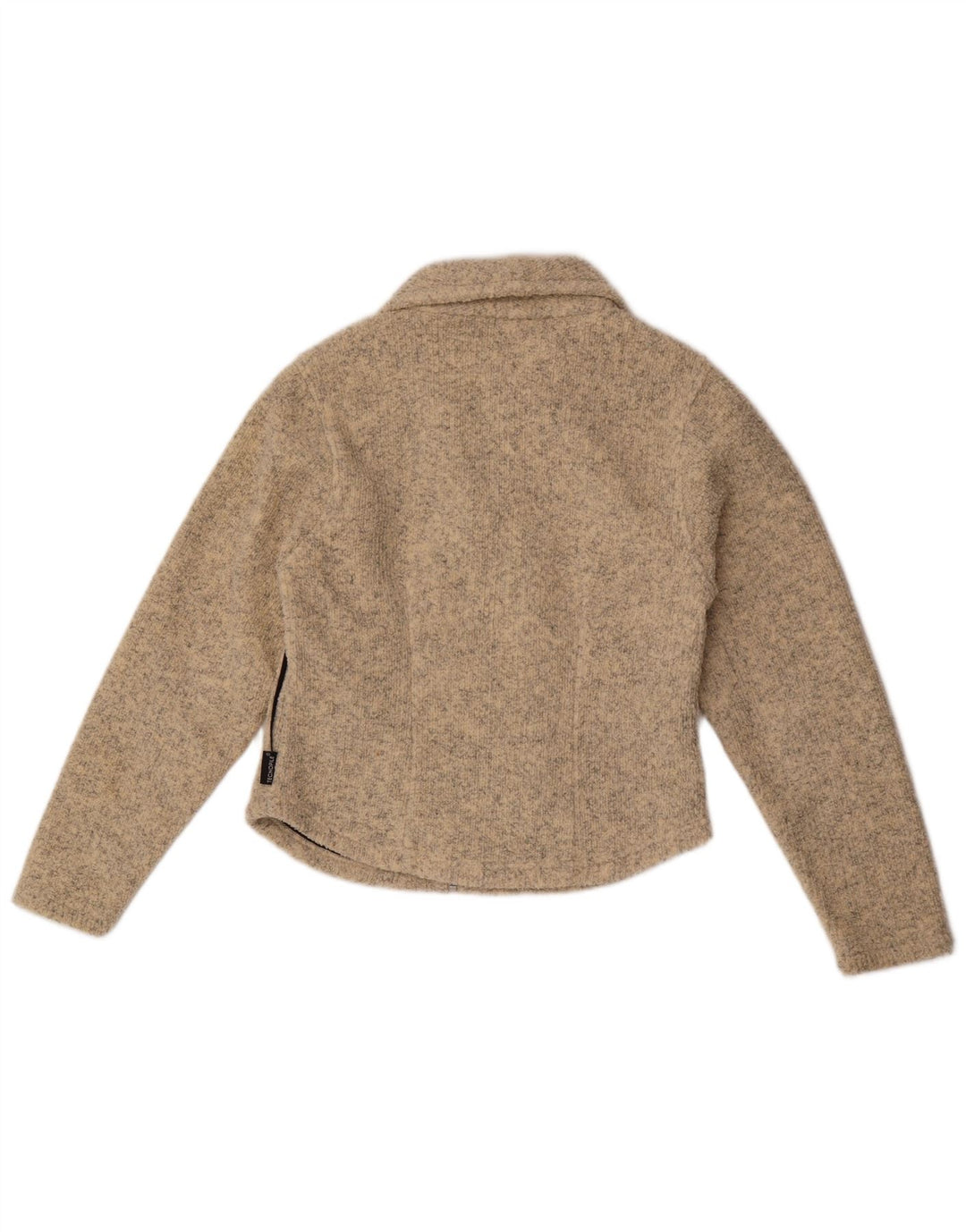 Jack Wolfskin ženski kardigan džemper UK 10 Mali bež flekasti poliester