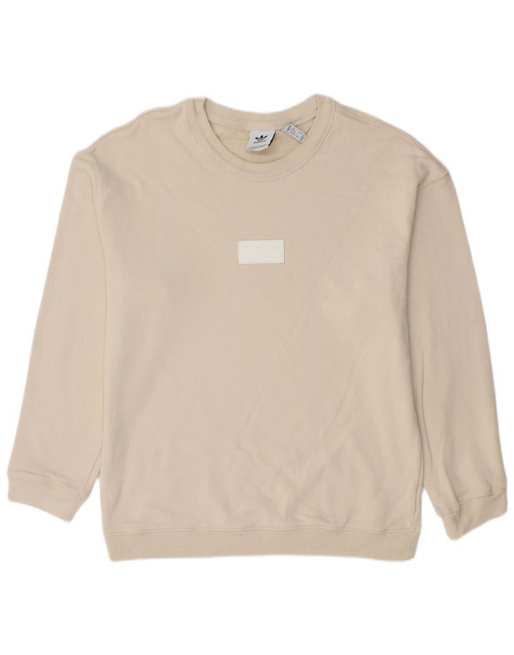 ADIDAS muški džemper srednji bijeli pamuk