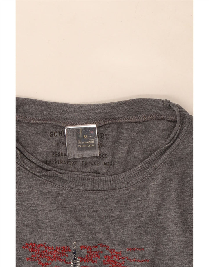 Napapijri muška grafička majica dugih rukava srednje sive boje