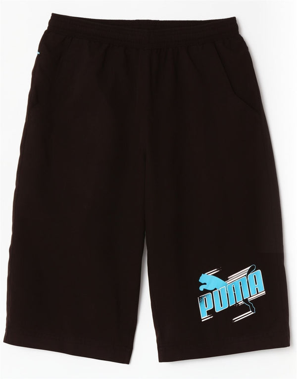 Puma Boys Graphic Sport Shorts 11-12 Years Black Poliester