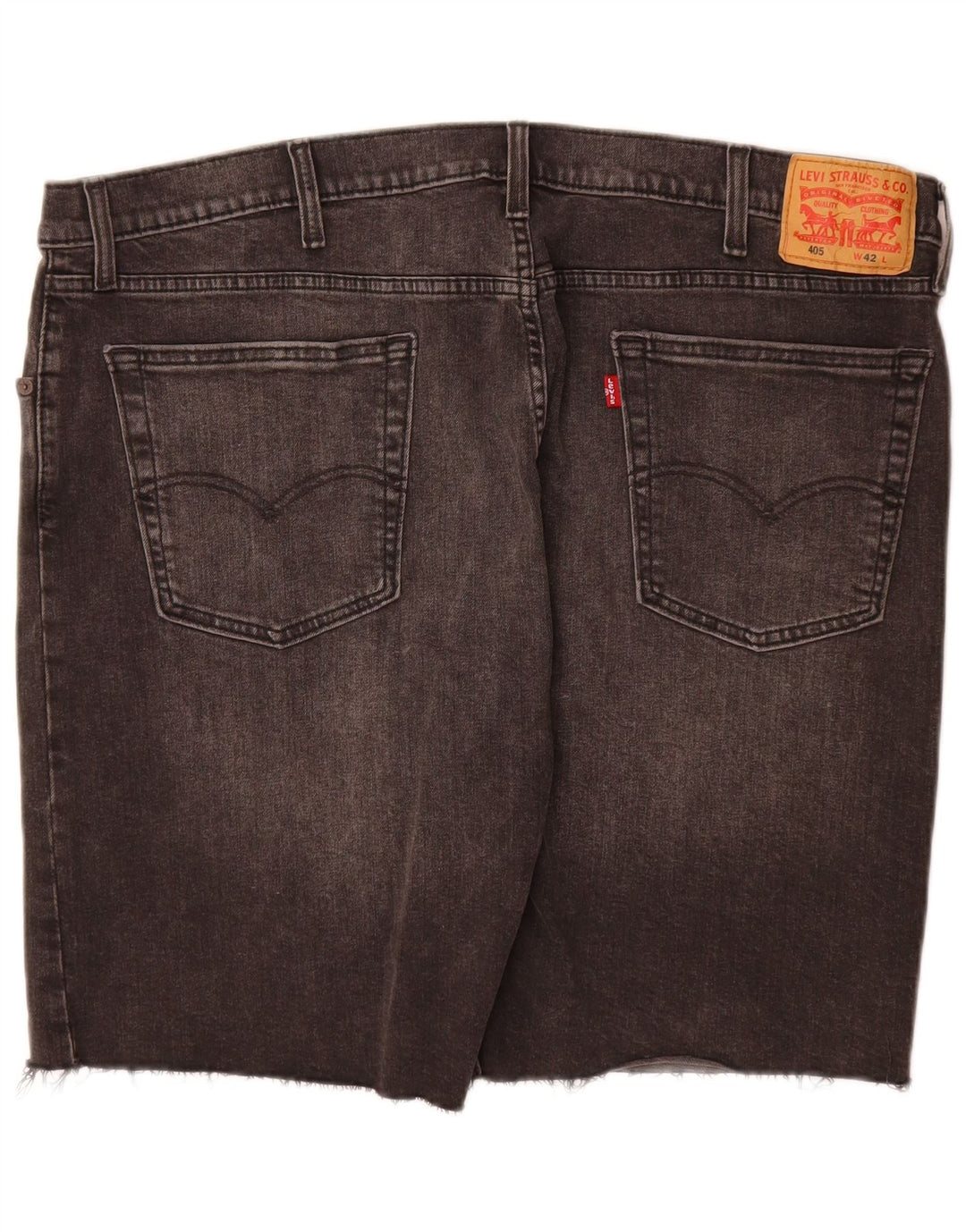 Levi's muške 405 traper kratke hlače W42 2XL sivi pamuk