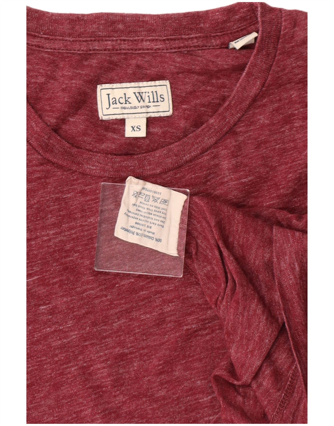 JACK WILLS Muška majica kratkih rukava XS Bordo pamuk