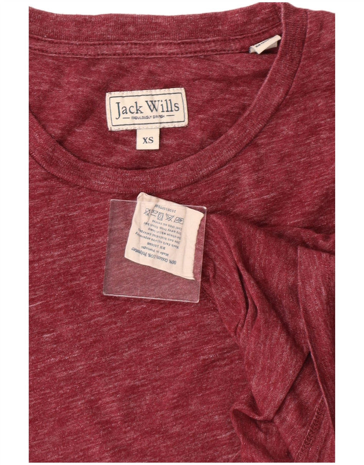 JACK WILLS Muška majica kratkih rukava XS Bordo pamuk