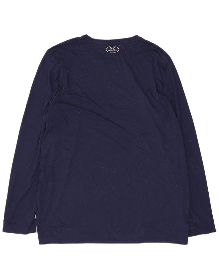 UNDER ARMOUR Muška majica dugih rukava, veliki tamnoplavi poliester