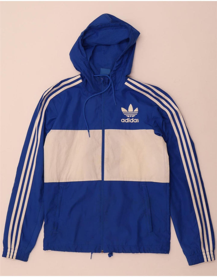Adidas muška trenirka s kapuljačom, mala plava jakna od poliestera