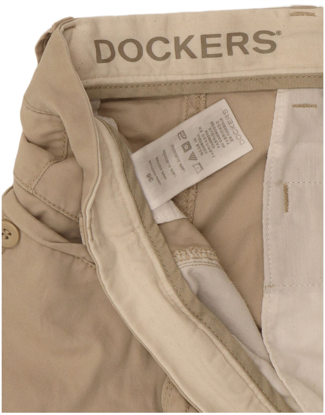 Dockers muške kargo kratke hlače W36 velike, bež pamuk