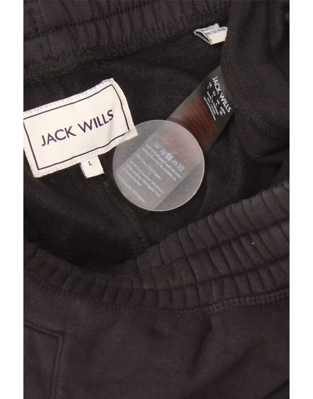 JACK WILLS Muške sportske kratke hlače, veliki crni pamuk