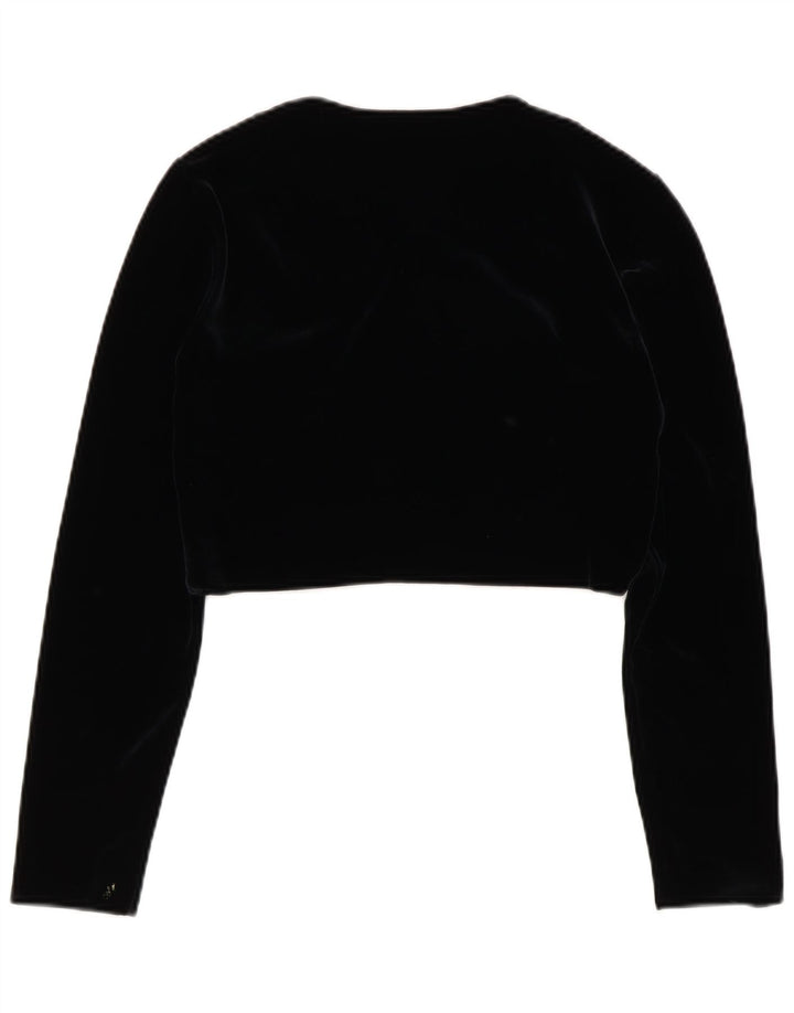 Ženska baršunasta bolero jakna Leonor UK 12 srednje crna