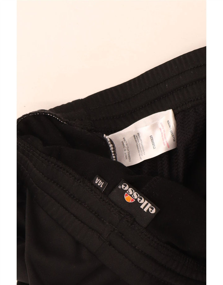 ELLESSE Hlače za trenirku za dječake 13-14 godina, crni poliester