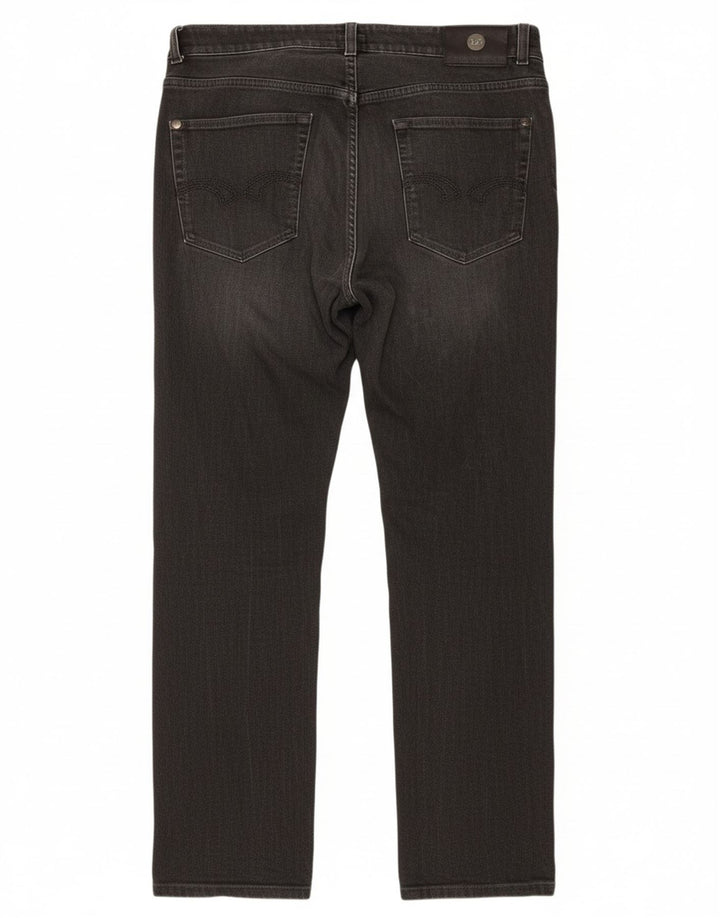 TRUSSARDI Mens Straight Jeans W34 L31 Black Cotton