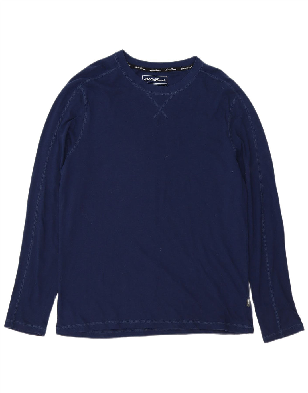 EDDIE BAUER Mens Top Long Sleeve Medium Navy Blue Cotton